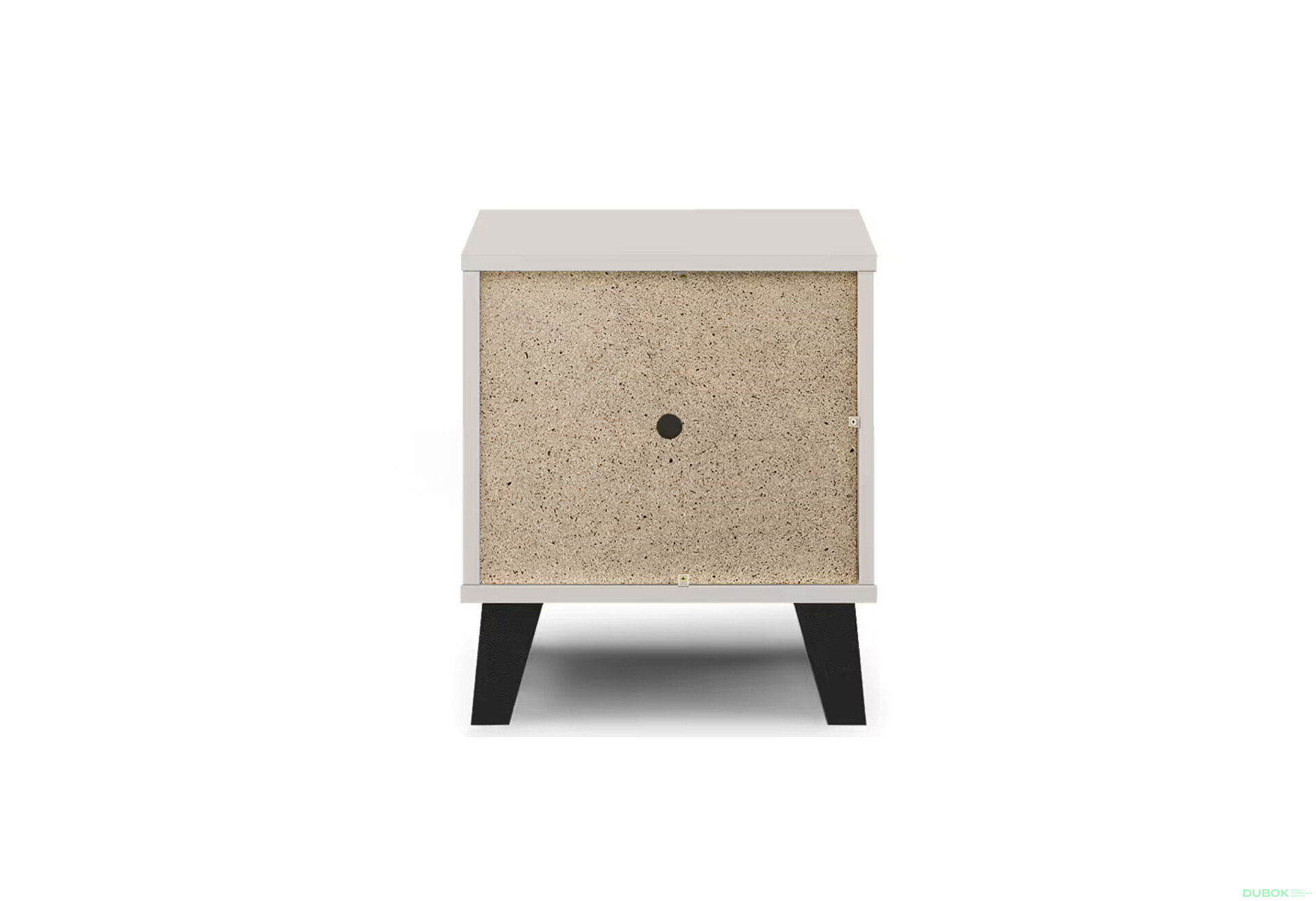 Fotografia 6 - Nočný stolík Borg 1s kašmír / biely