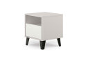 Fotografia 3 - Nočný stolík Borg 1s kašmír / biely