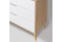 Fotografia 7 - Komoda s 1 dverami a 3 zásuvkami lesklá biela / dub cremona Olívia