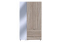 Skriňa trojdverová so zrkadlom Gelar 116.5 cm Dub sonoma - Fotografia 3 Fotografia 3 - Skriňa trojdverová so zrkadlom Gelar 116.5 cm Dub sonoma