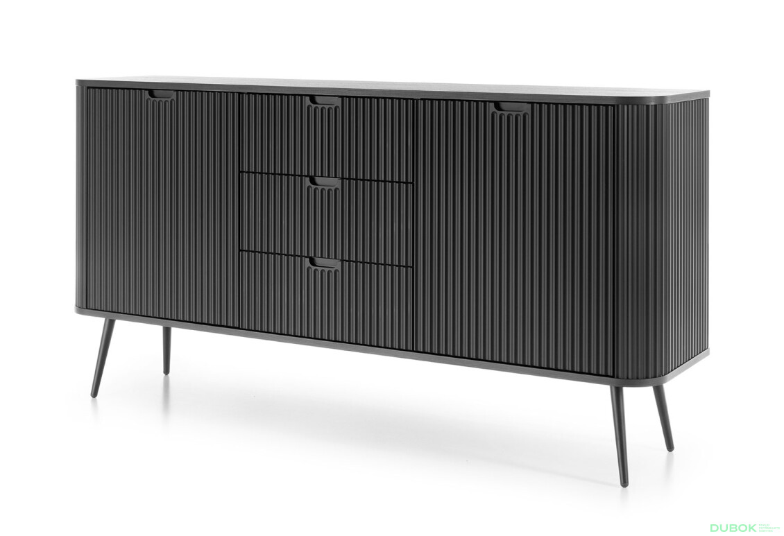 Komoda KSZ-168 čierna, čierne nohy Zova - Fotografia 1 Fotografia 1 - Komoda KSZ-168 čierna, čierne nohy Zova