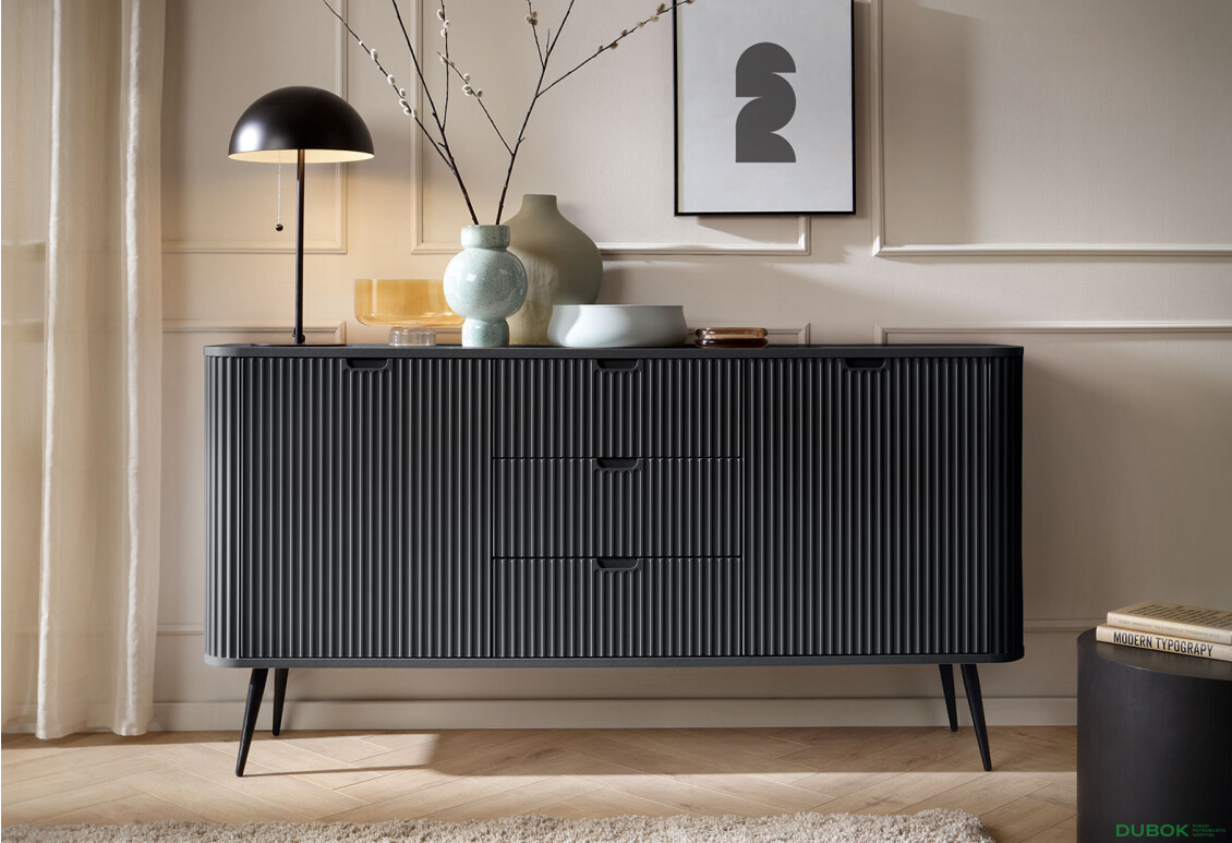 Komoda KSZ-168 čierna, čierne nohy Zova - Fotografia 5 Fotografia 5 - Komoda KSZ-168 čierna, čierne nohy Zova