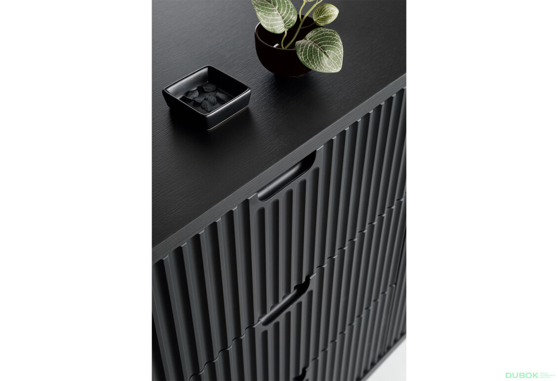 Komoda KSZ-168 čierna, čierne nohy Zova - Fotografia 6 Fotografia 6 - Komoda KSZ-168 čierna, čierne nohy Zova