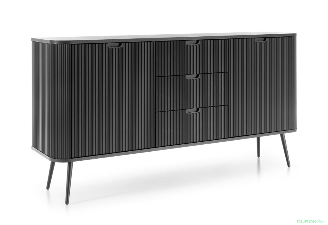 Komoda KSZ-168 čierna, čierne nohy Zova - Fotografia 4 Fotografia 4 - Komoda KSZ-168 čierna, čierne nohy Zova