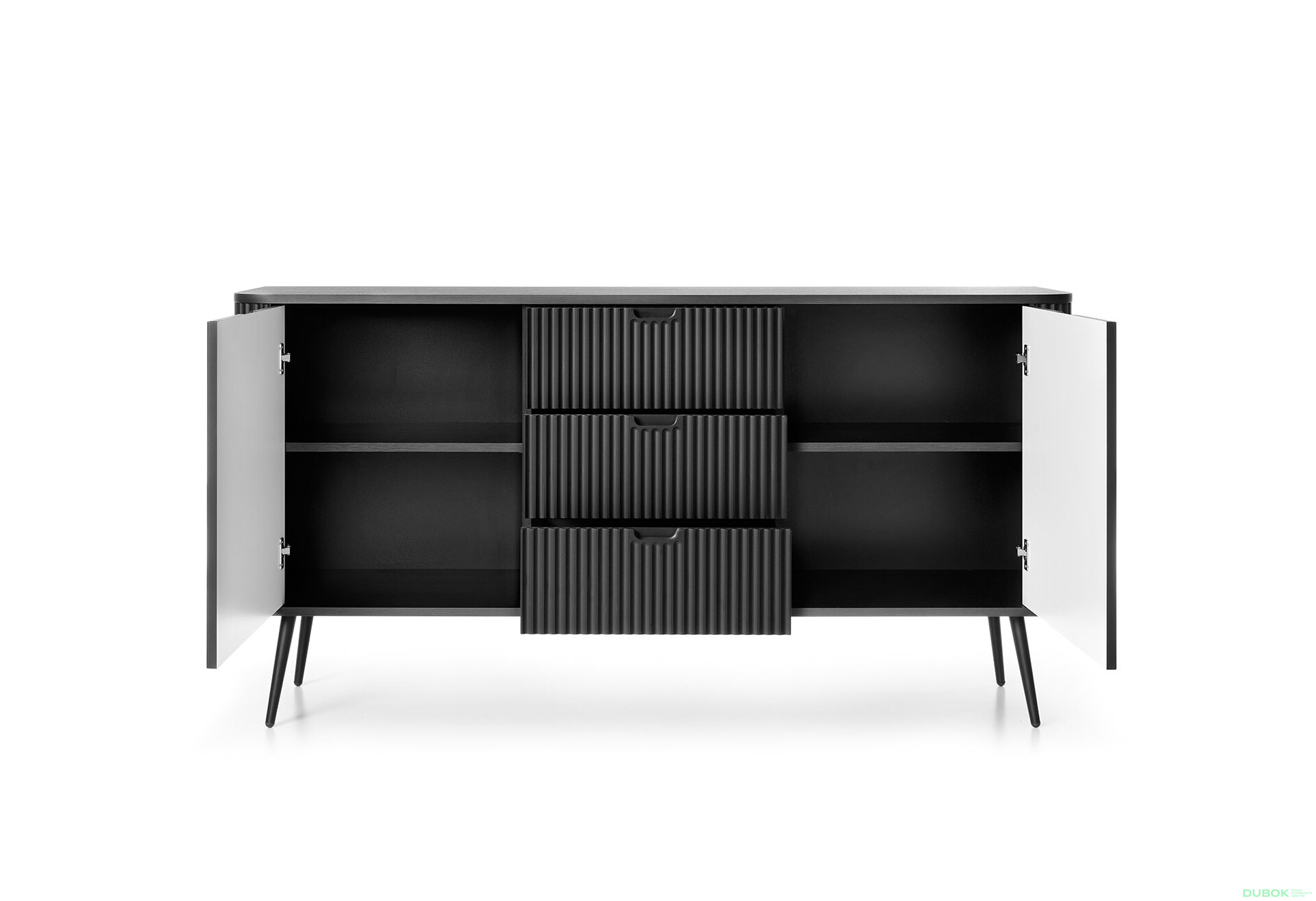 Komoda KSZ-168 čierna, čierne nohy Zova - Fotografia 3 Fotografia 3 - Komoda KSZ-168 čierna, čierne nohy Zova