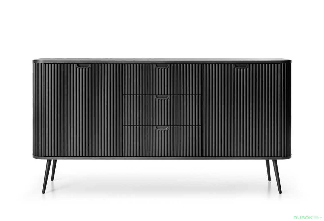 Komoda KSZ-168 čierna, čierne nohy Zova - Fotografia 2 Fotografia 2 - Komoda KSZ-168 čierna, čierne nohy Zova