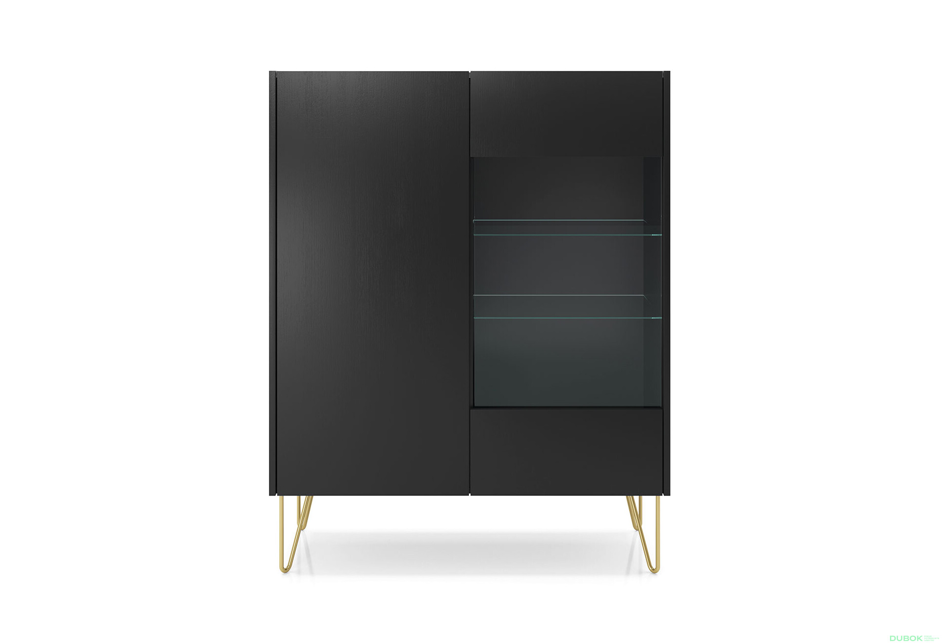 Vitrína WT97 čierny grafit / čierny royal mramor Harmony - Fotografia 2 Fotografia 2 - Vitrína WT97 čierny grafit / čierny royal mramor Harmony