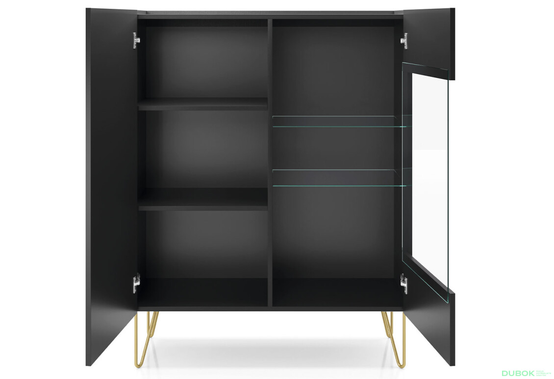 Vitrína WT97 čierny grafit / čierny royal mramor Harmony - Fotografia 3 Fotografia 3 - Vitrína WT97 čierny grafit / čierny royal mramor Harmony