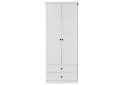 Skriňa dvojdverová s 2 zásuvkami Brandson 81x196x41 cm Biela - Fotografia 1 Fotografia 1 - Skriňa dvojdverová s 2 zásuvkami Brandson 81x196x41 cm Biela