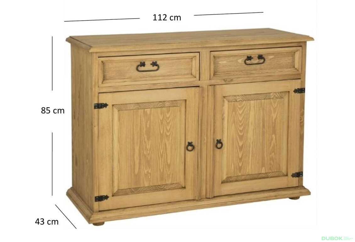Komoda 2d2s medová borovica Classic Wood - Fotografia 4 Fotografia 4 - Komoda 2d2s medová borovica Classic Wood