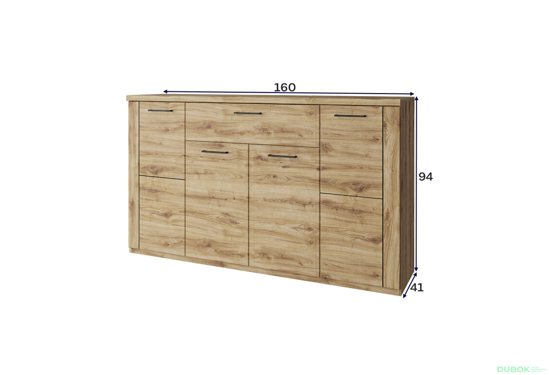 Fotografia 2 - Komoda 4d1s dub navarra Doorset