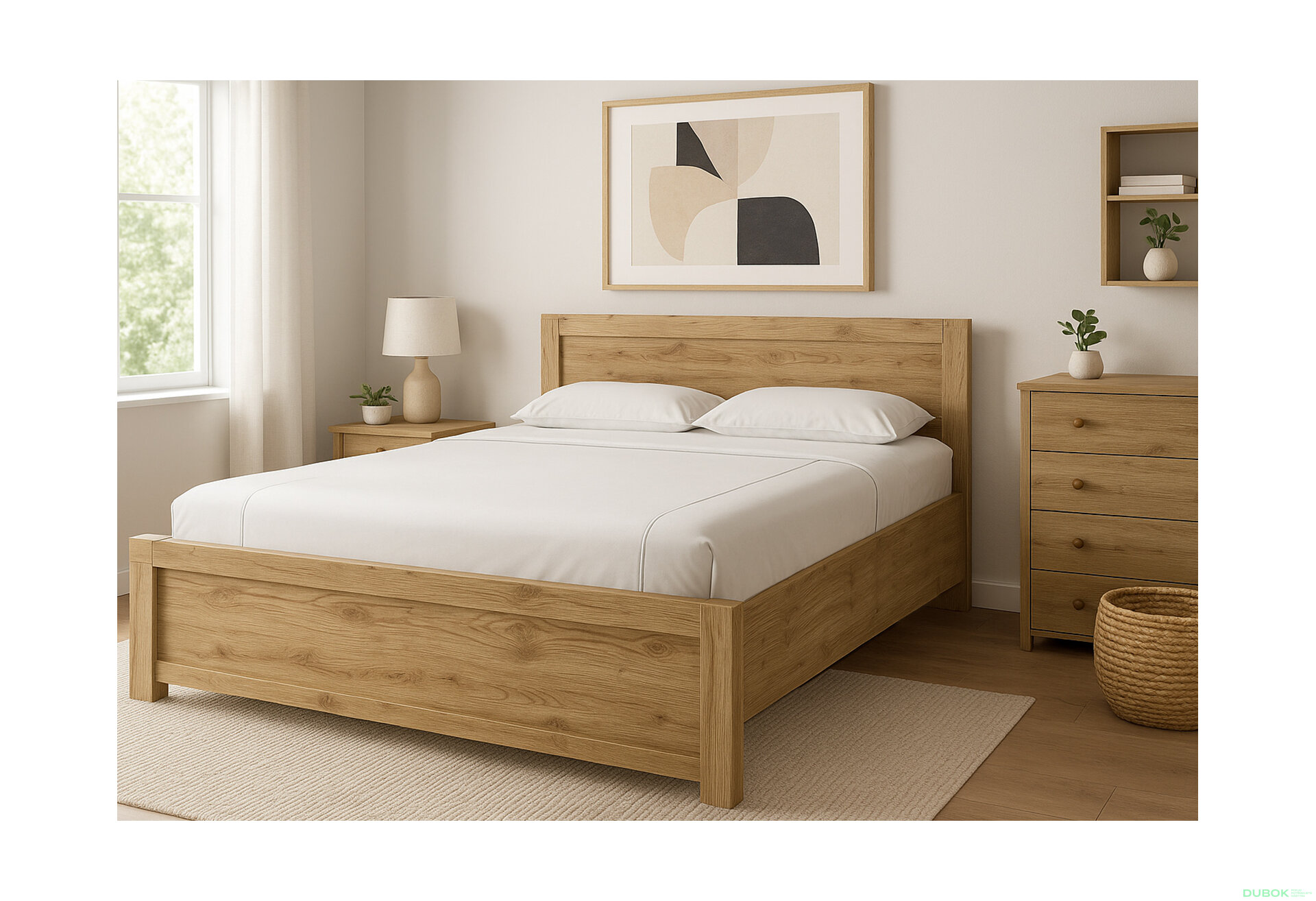 Fotografia 2 - Posteľ 140x200 dub navarra Doorset