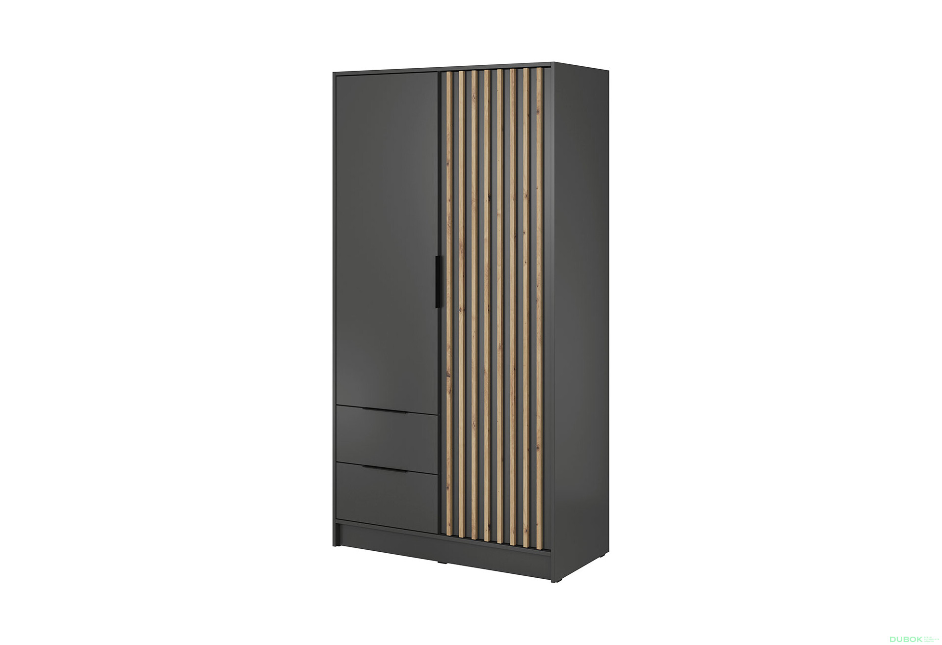 Skriňa 2D bez zrkadla grafit Nelly - Fotografia 1 Fotografia 1 - Skriňa 2D bez zrkadla grafit Nelly