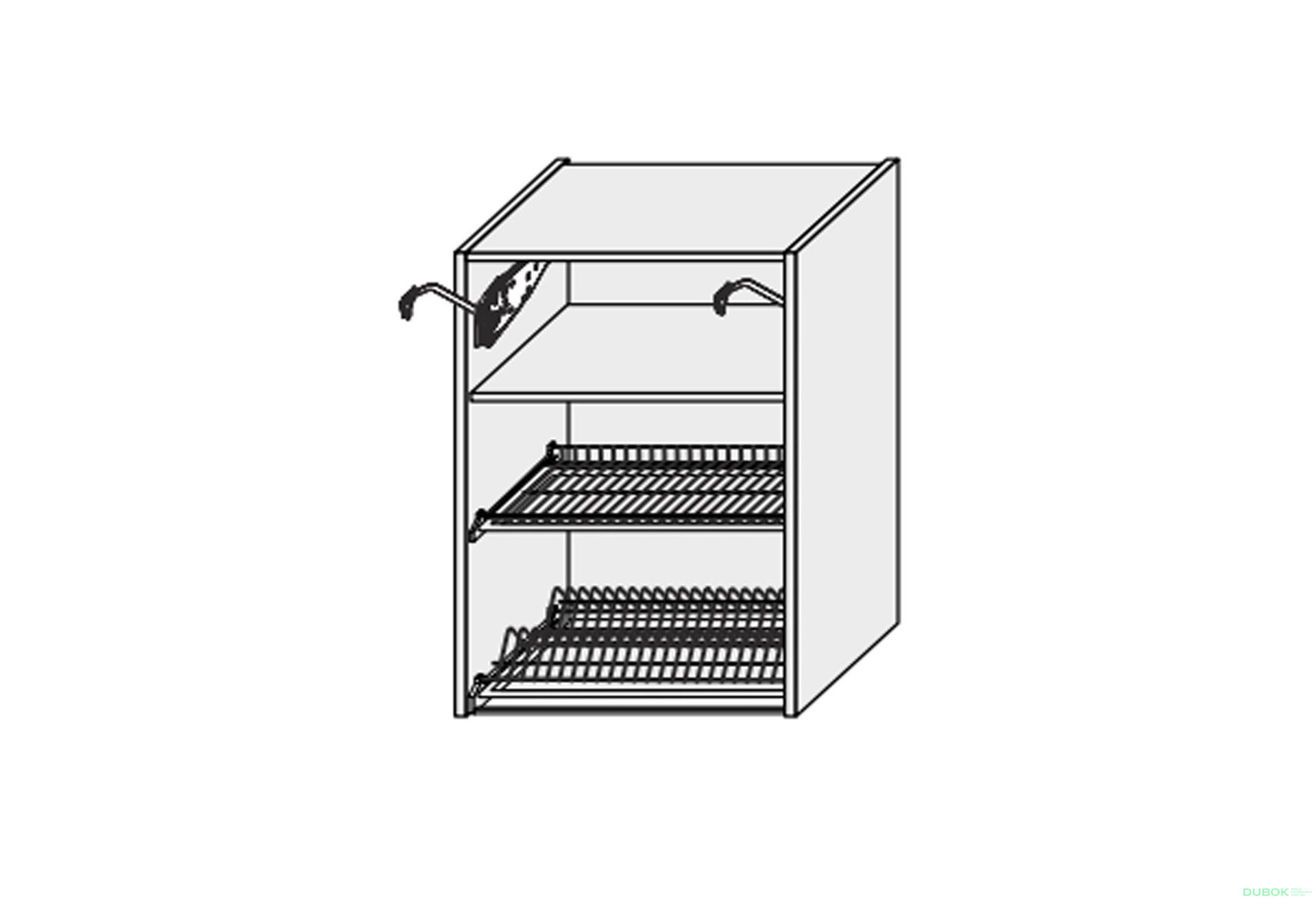 Fotografia 1 - Korpus 60V 2dv Sušák Aventos Pro Blum+GTV 900mm