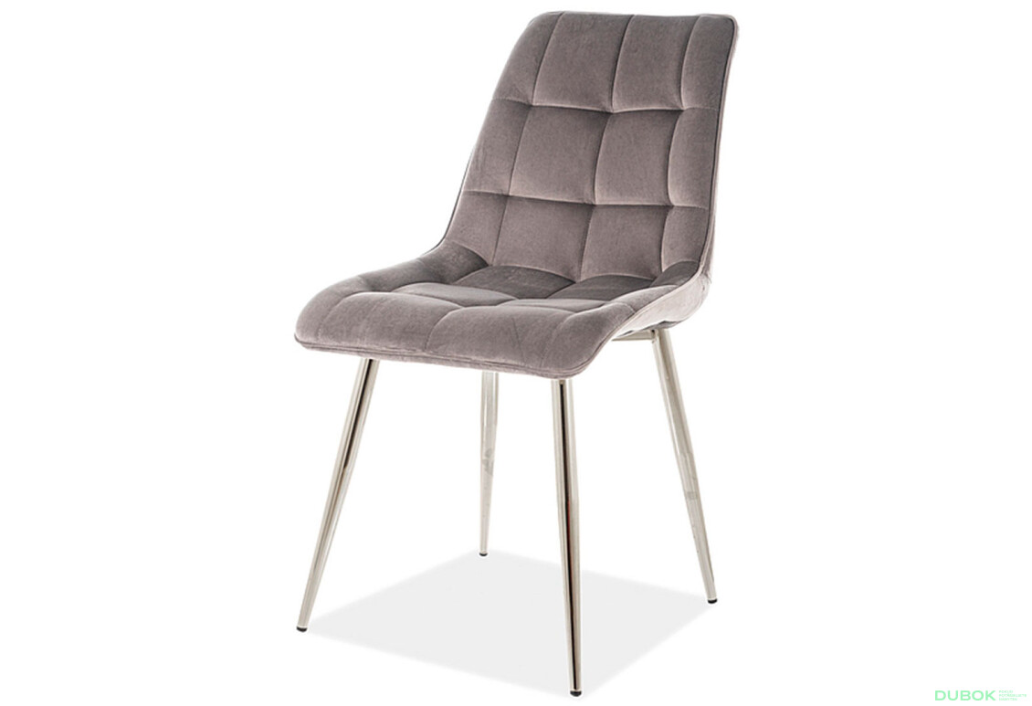 Stolička Chic Chom Velvet šedý Bluvel 14