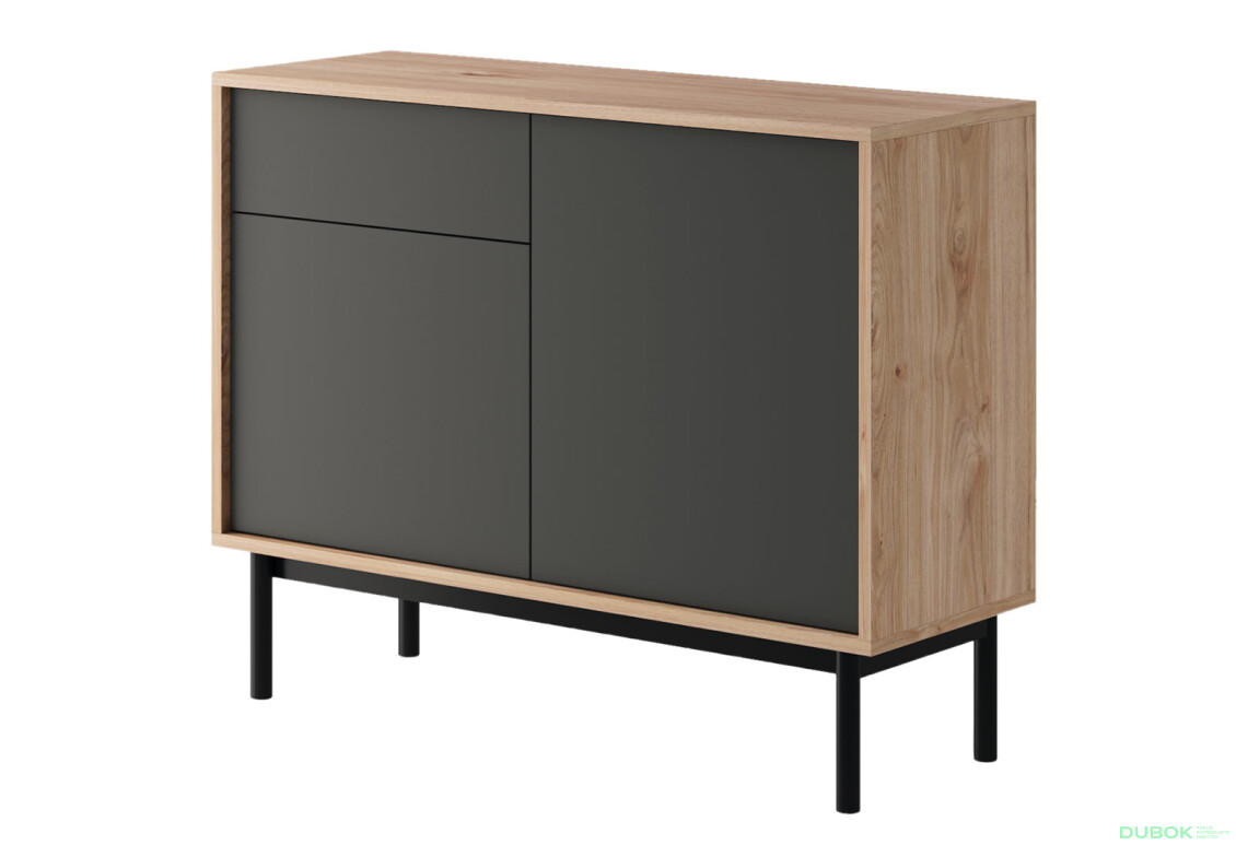 Komoda BK104 jackson hickory / grafit Basic - Fotografia 1 Fotografia 1 - Komoda BK104 jackson hickory / grafit Basic