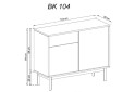 Fotografia 2 - Komoda BK104 jackson hickory / grafit Basic