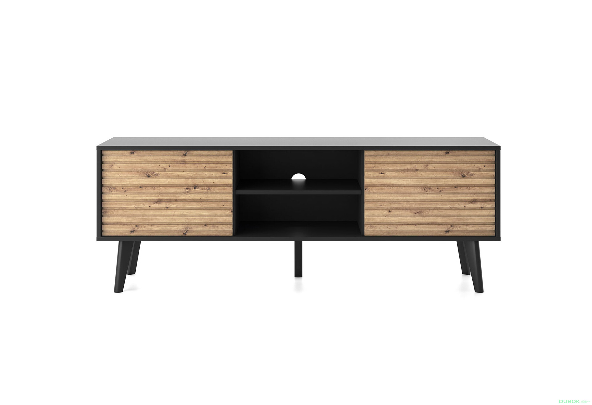 Fotografia 5 - TV stolík RTV154 dub artisan / čierny Willow