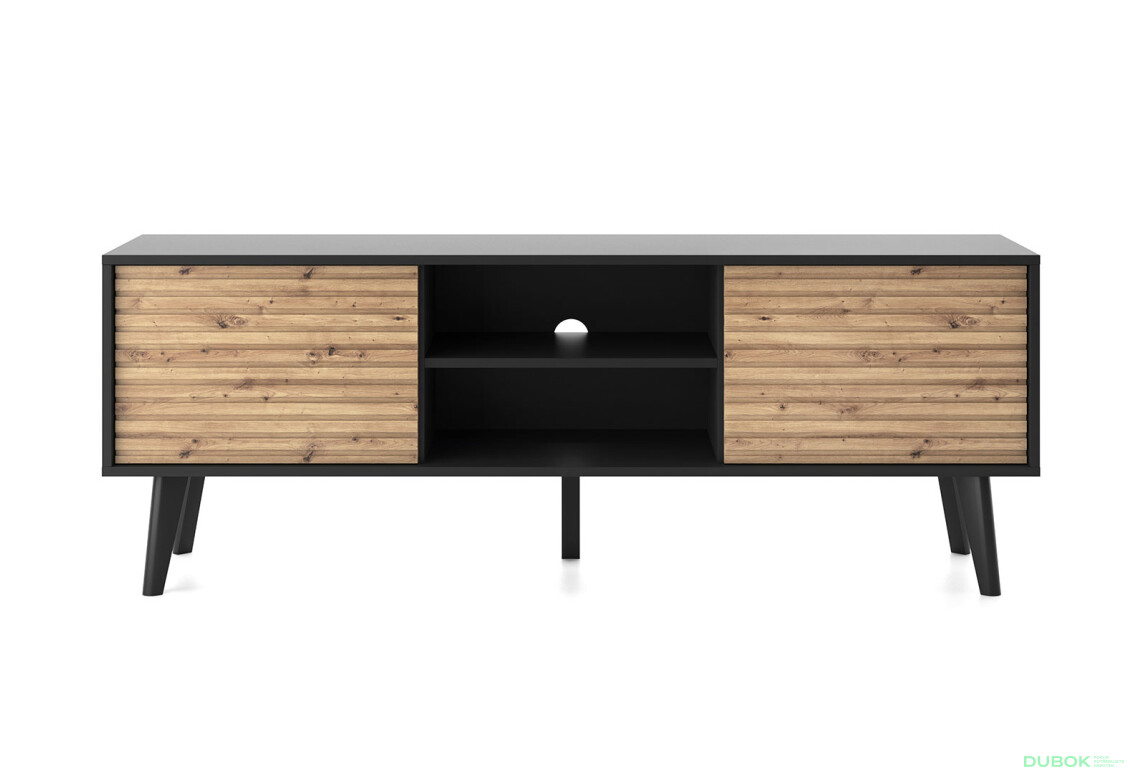 Fotografia 5 - TV stolík RTV154 dub artisan / čierny Willow