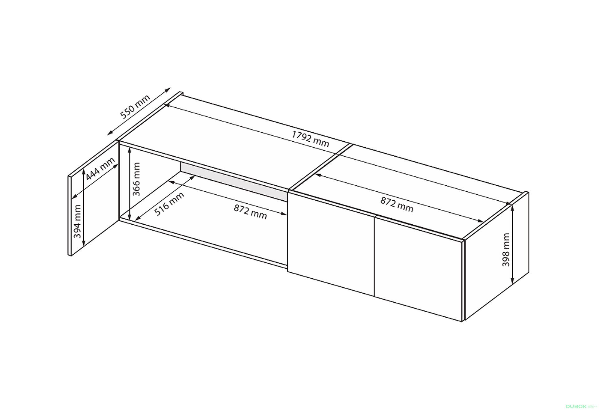 Fotografia 3 - Nadstavec na skriňu 4dv so zrkadlami biely lesk Family