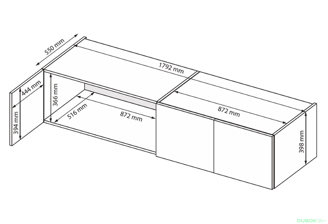 Fotografia 3 - Nadstavec na skriňu 4dv so zrkadlami biely lesk Family