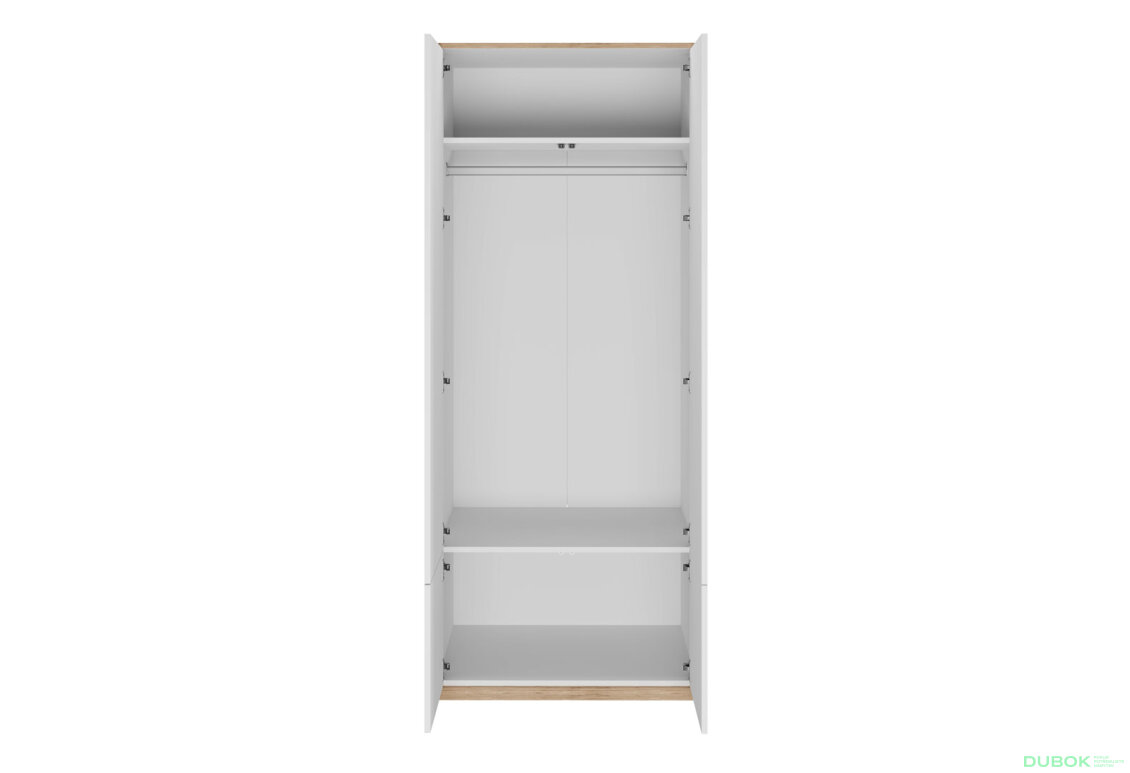 Fotografia 3 - Skriňa štvordverová Complex 80x196x58 cm Biela