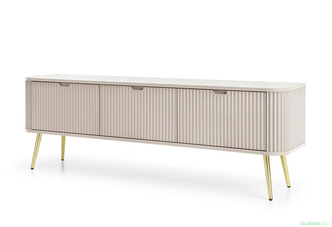 TV stolík RTV-168 kašmír, zlaté nohy Zova - Fotografia 1 Fotografia 1 - TV stolík RTV-168 kašmír, zlaté nohy Zova