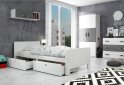 Fotografia 3 - Posteľ Arek biele + zásuvka 80x200 cm s roštom, matracom