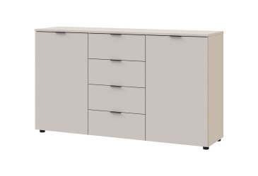 Komoda s dvierkami a 4 zásuvkami Ron 5 140 cm kašmír