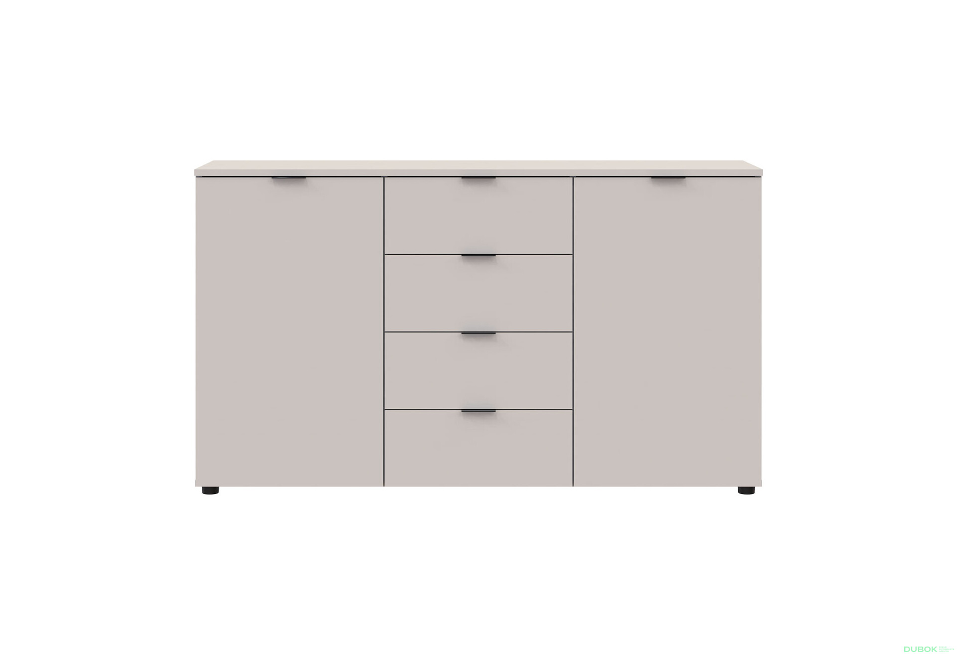 Komoda s dvierkami a 4 zásuvkami Ron 5 140 cm kašmír - Fotografia 3 Fotografia 3 - Komoda s dvierkami a 4 zásuvkami Ron 5 140 cm kašmír
