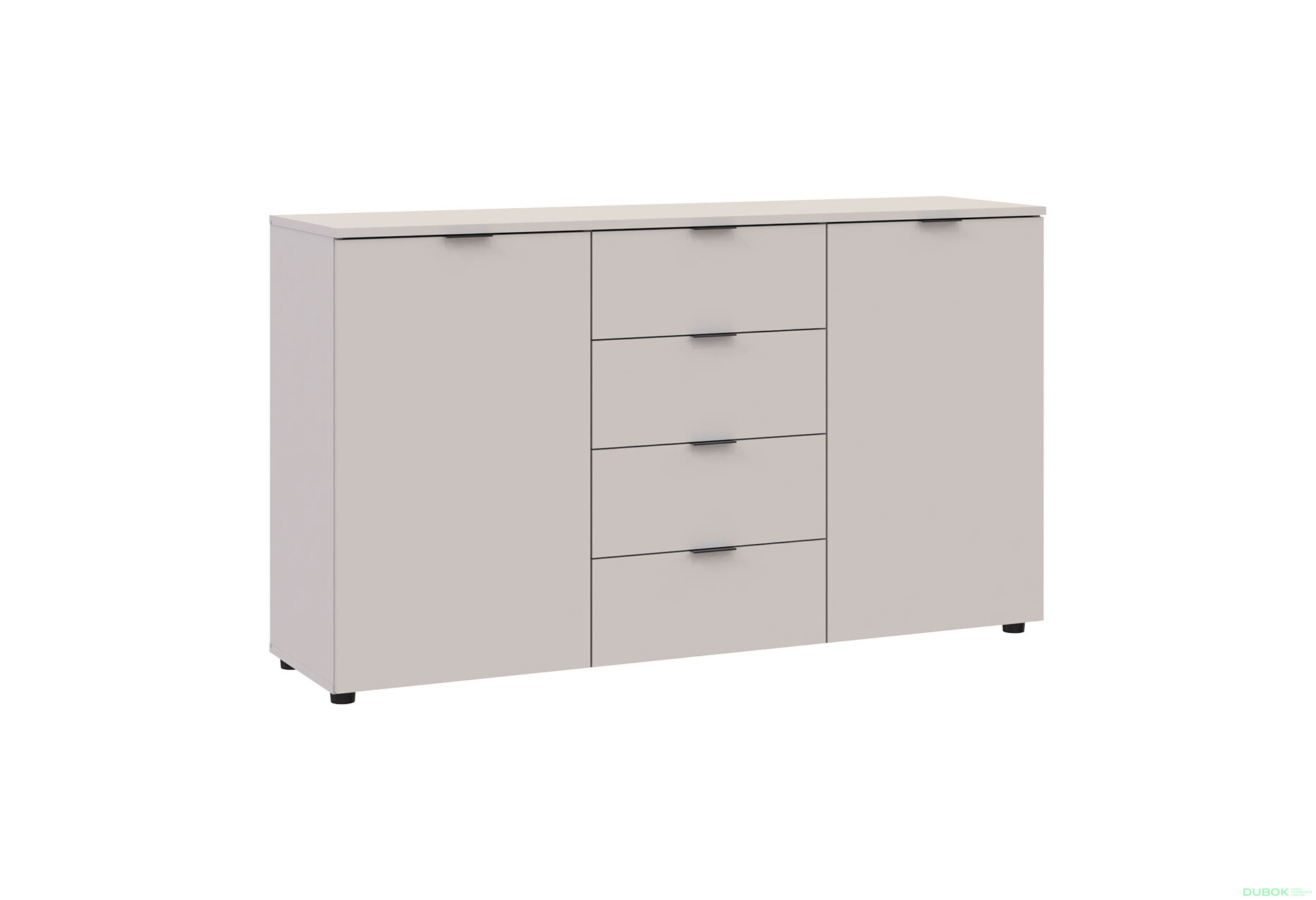 Komoda s dvierkami a 4 zásuvkami Ron 5 140 cm kašmír - Fotografia 4 Fotografia 4 - Komoda s dvierkami a 4 zásuvkami Ron 5 140 cm kašmír