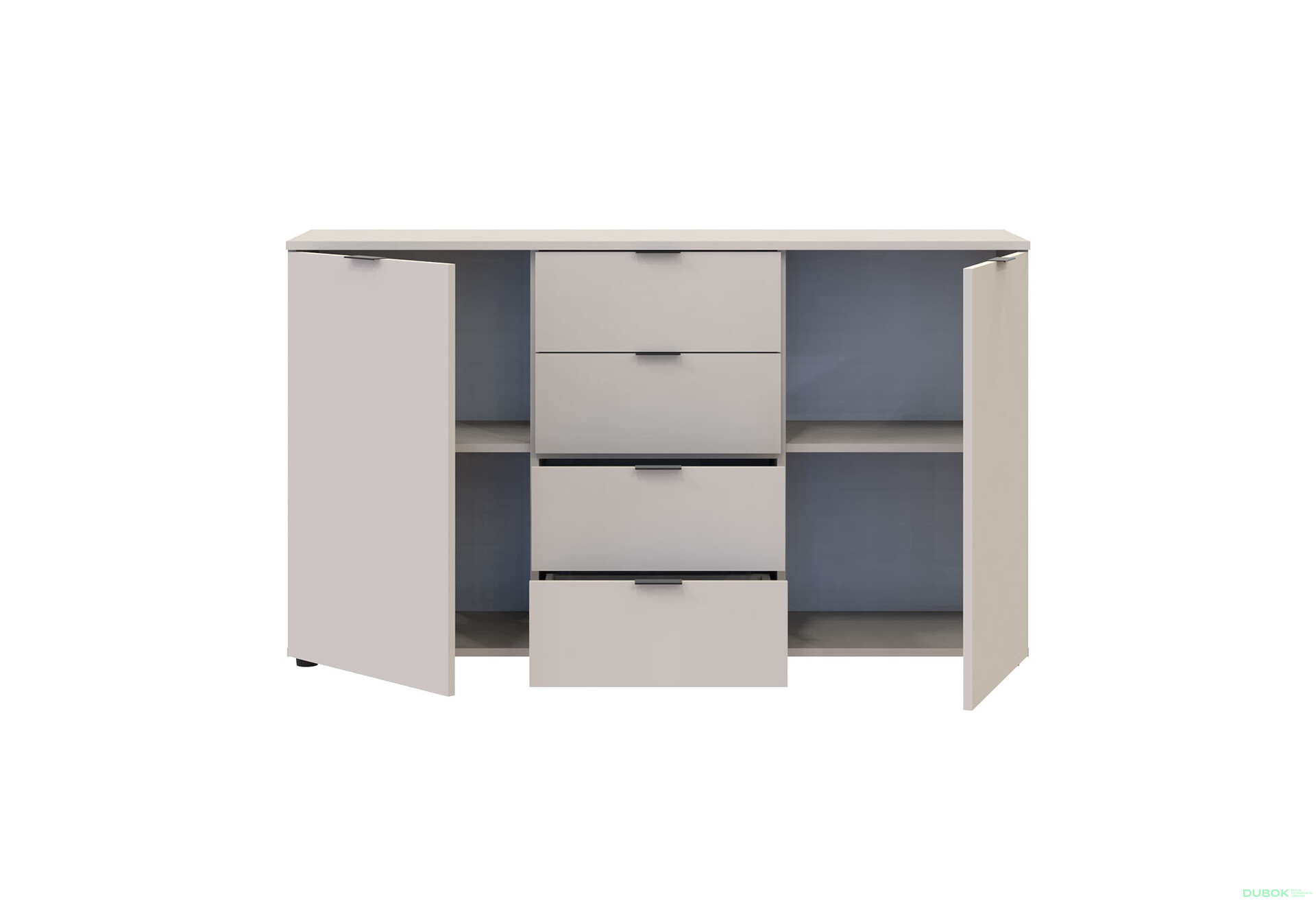Komoda s dvierkami a 4 zásuvkami Ron 5 140 cm kašmír - Fotografia 7 Fotografia 7 - Komoda s dvierkami a 4 zásuvkami Ron 5 140 cm kašmír