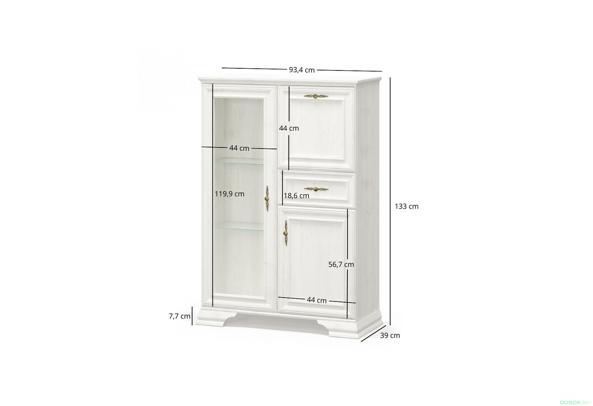 Komoda s barom 1d1w1s1b borovica anderson Irys - Fotografia 2 Fotografia 2 - Komoda s barom 1d1w1s1b borovica anderson Irys