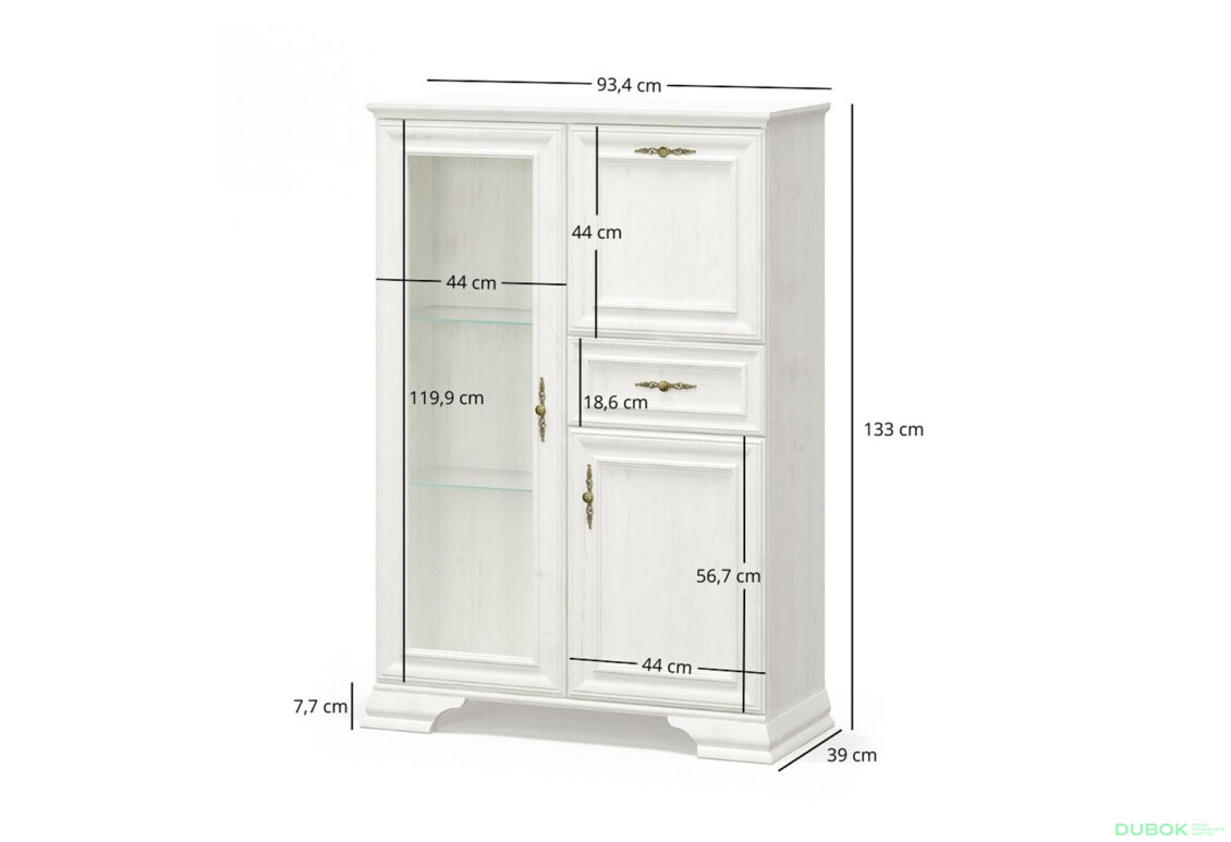 Komoda s barom 1d1w1s1b borovica anderson Irys - Fotografia 2 Fotografia 2 - Komoda s barom 1d1w1s1b borovica anderson Irys