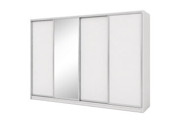 Skriňa s posuvnými dverami 2200x3000x600 3DTD 1 zrkadlo nymphaea alba, profil strieborný