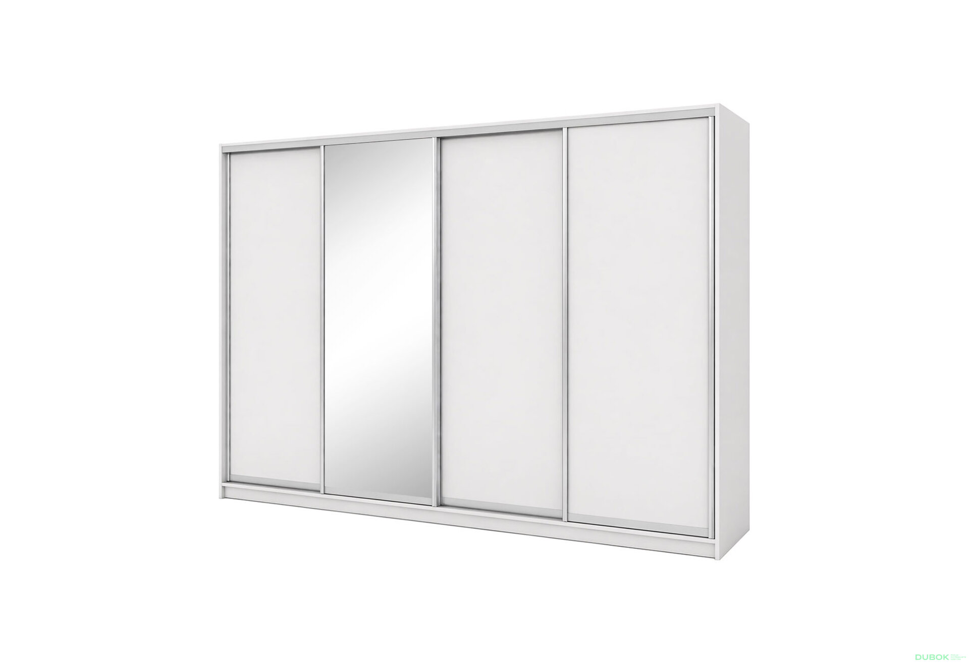 Fotografia 1 - Skriňa s posuvnými dverami 2200x3000x600 3DTD 1 zrkadlo nymphaea alba, profil strieborný